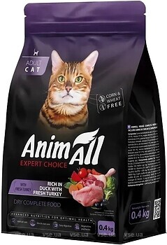 Фото AnimAll Expert Choice with Duck and Fresh Turkey 400 г (178599)