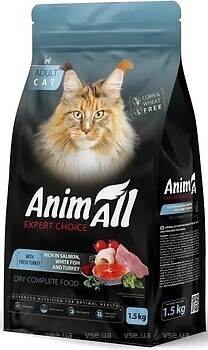 Фото AnimAll Expert Choice with Salmon, White Fish and Turkey 1.5 кг (178601)