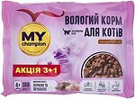 Фото My Champion Кусочки в желе с курицей и печенью 4x100 г