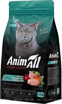 Фото AnimAll Expert Choice Sterilised with Chicken and Fresh Lamb 1.5 кг (178605)