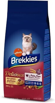 Фото Brekkies Delicious Cat with Chicken and Turkey, Vegetables and Cereals 20 кг