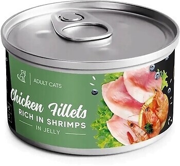 Фото Savory Adult Cat Chicken Fillets Rich in Shrimp in Jelly 70 г (20994)