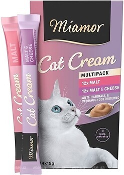 Фото Miamor Cat Cream Multipack Malt and Malt Cheese 24x15 г