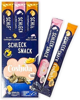 Фото Coshida Creamy Snack with Poultry, Liver & Salmon 7x15 г
