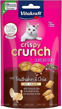 Фото Vitakraft Crispy Crunch Turkey & Chia 60 г (39316)