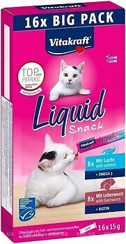Фото Vitakraft Liquid Snack Multipack Salmon Liver 16x15 г (58000)