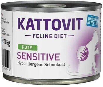 Фото Kattovit Sensitive з індичкою 185 г