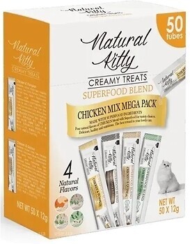 Фото Natural Kitty Creamy Treats Chicken Mix Mega Pack 50x12 г