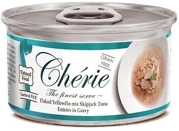 Фото Cherie Yellowfin mix Skipjack Tuna Entrees in Gravy 80 г