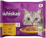 Фото Whiskas Консервированный корм 1+ с курицей и индейкой в желе 4x85 г