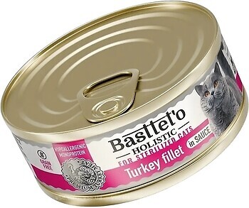 Фото Basttet'o Holistic Sterilized індичка в соусі 85 г