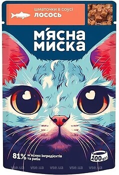Фото М'ясна Миска Лосось 100 г