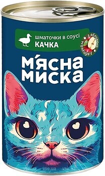 Фото М'ясна Миска Качка з яблуками 415 г