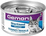 Фото Gemon Adult Sterilised Mousse with Tuna and Pork 85 г