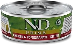 Фото Farmina N&D Prime GF Cat Chicken & Pomegranate Kitten 6x70 г