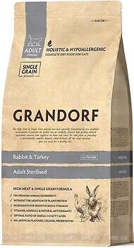 Фото Grandorf Adult Sterilized Rabbit & Rice 8 кг