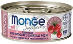 Фото Monge Supreme Sterilised Tuna Flakes with Brown Rice and Cranberries 80 г