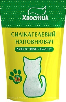 Фото Хвостик силікагелевий Дрібний з зеленими гранулами 1.35 кг (3.6 л)