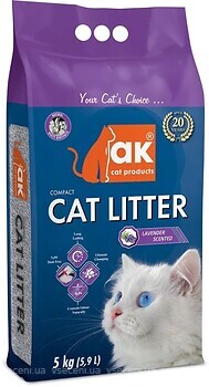 Фото AK Cat Products бентонітовий Compact Lavender 5 кг (5.9 л)