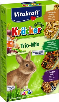 Фото Vitakraft Крекер для кроликів з овочами і попкорном 3 шт (25087)