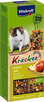 Фото Vitakraft Kracker Original + Spelt & Apple Ласощі для щурів спельта і яблуко 112 г/2 шт (25140)