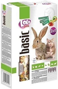 Фото Lolo Pets Овощно-фруктовый корм для хомяков и кроликов Basic For Rabbit & Hamster 340 г