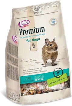 Фото Lolo Pets Premium for Degu Корм для дегу 750 г (LO-70172)
