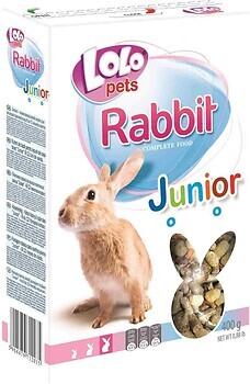 Фото Lolo Pets Rabbit Complete Food Junior Корм для молодих кроликів 300 г (LO-71203)