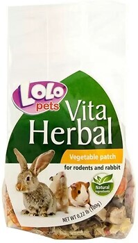 Фото Lolo Pets Vita Herbal Корм для гризунів і кроликів овочева грядка 150 г (LO-74101)
