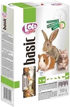 Фото Lolo Pets Basic Ласощі для гризунів і кроликів коктейль 500 г (LO-71149)