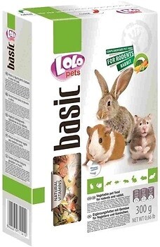 Фото Lolo Pets Basic Ласощі для гризунів і кроликів з овочами 300 г (LO-71141)