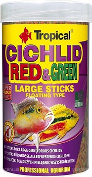 Фото Tropical Cichlid Red & Green Large Sticks 1 л, 300 г (63736)
