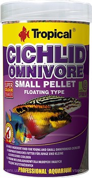 Фото Tropical Cichlid Omnivore Small Pellet 1 л, 360 г (60956)