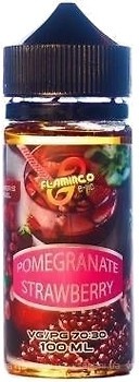 Фото Flamingo Pomegranate Strawberry Гранат + клубника 0 мг 100 мл