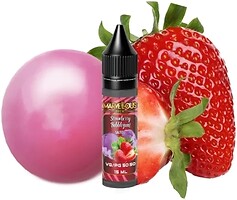 Фото Marwelous Brew Salt Strawberry Bubblegum Полунична жуйка 35 мг 15 мл