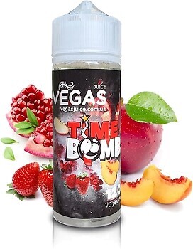 Фото Vegas Time Bomb Персик + клубника + яблоко 1.5 мг 100 мл